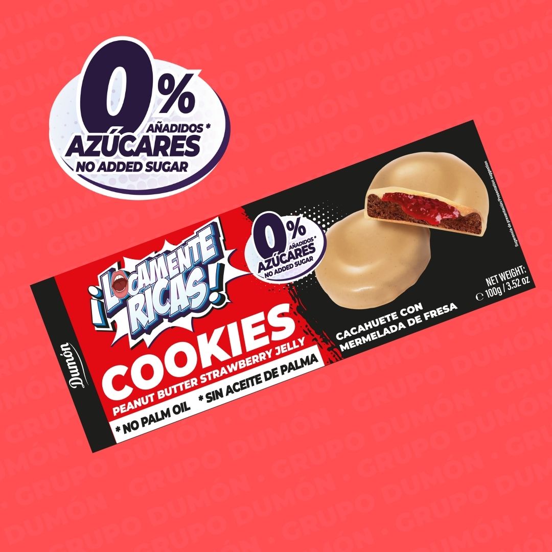 Galleta de Cacahuete con Mermelada de Fresa 100GR - Dumón Locamente Ricas