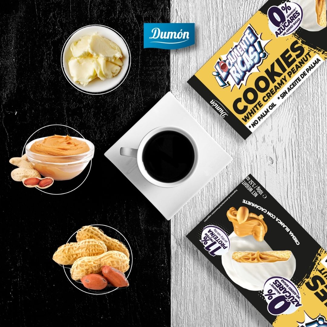 Galleta de Cacahuete Y Crema Blanca 100GR - Dumón Locamente Ricas