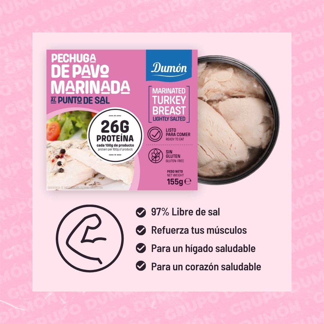 Pechugas de Pavo en su Propio Jugo en Conserva 155GR - Dumón