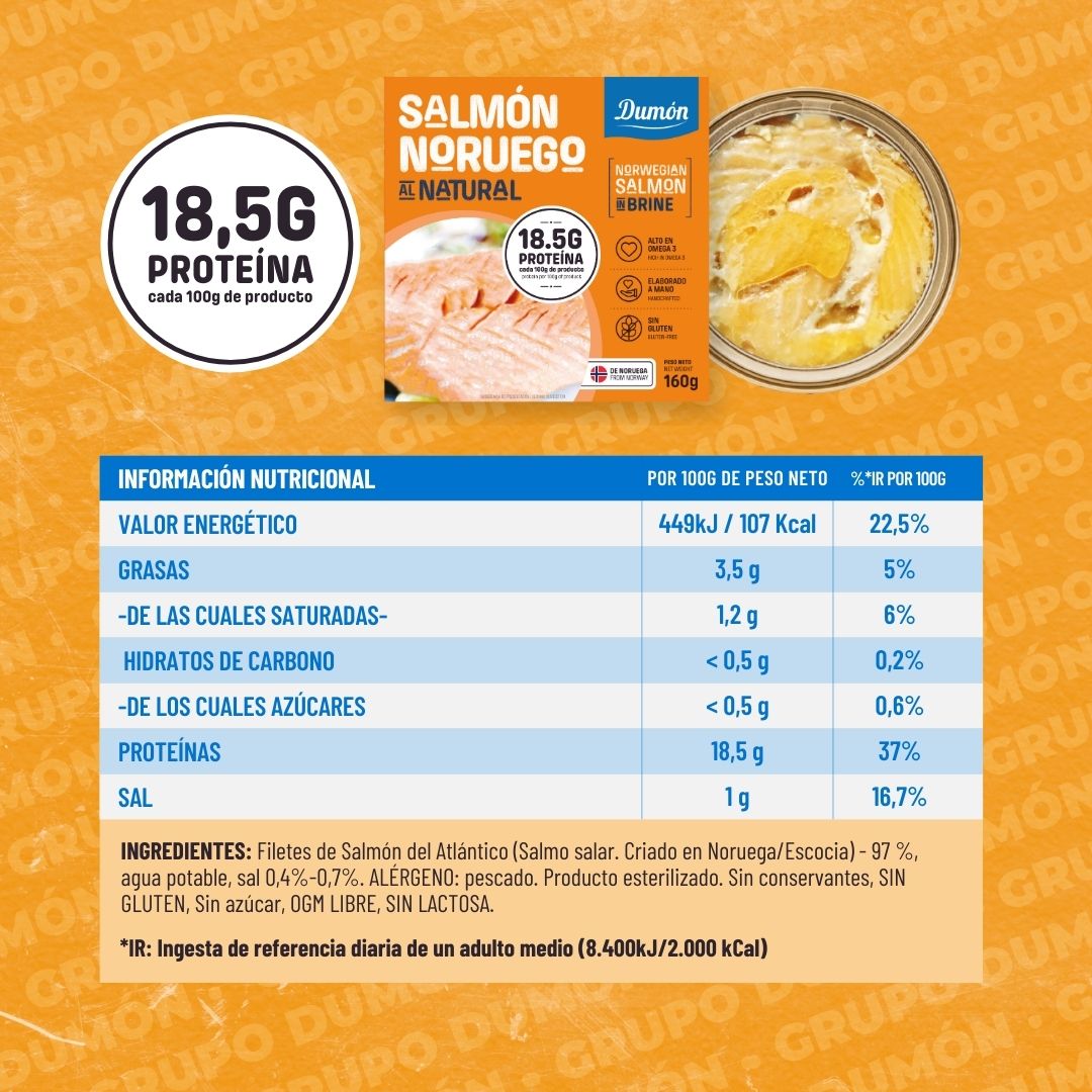 Salmon Noruego en Conserva al Natural 160GR - Dumón
