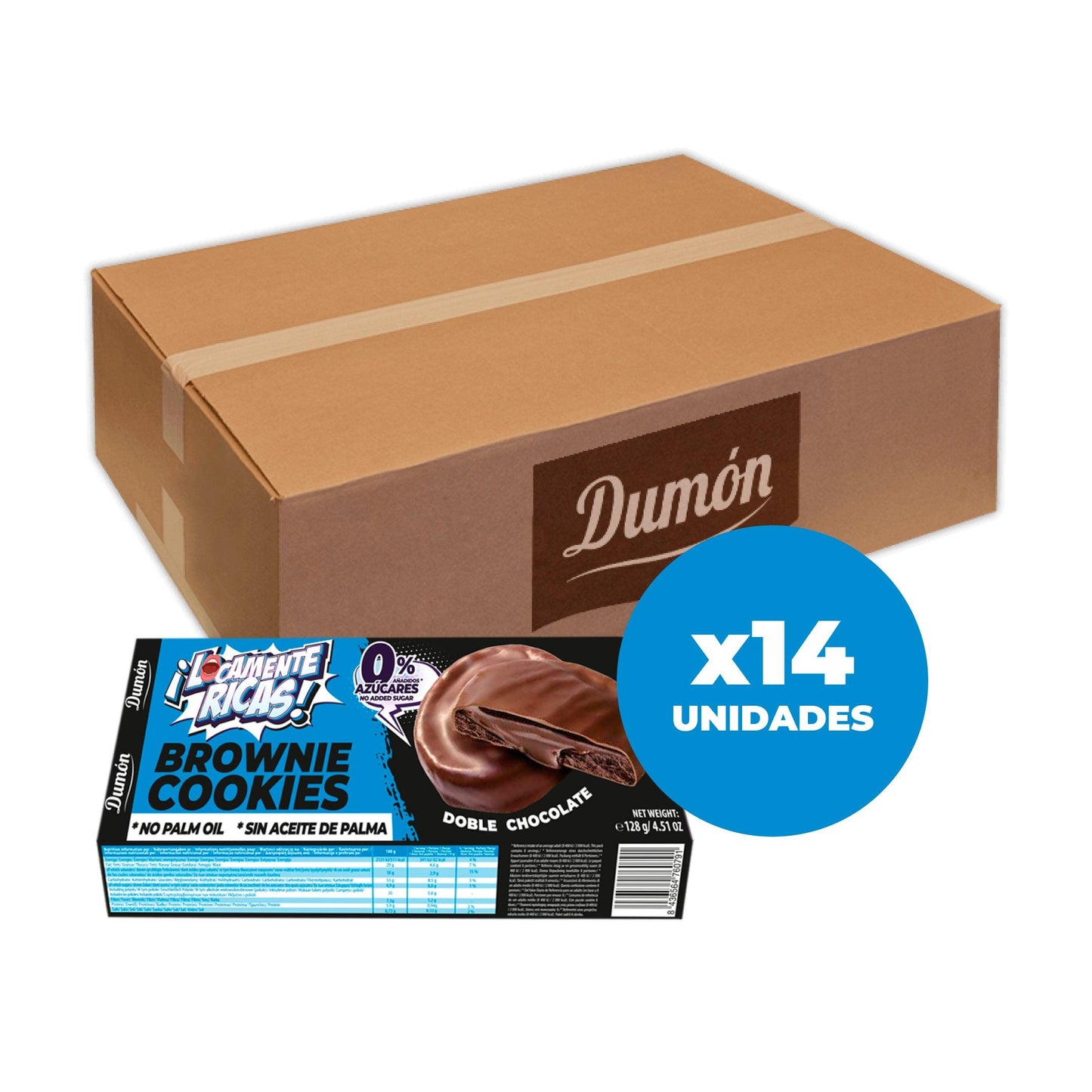 Galleta Brownie Doble Chocolate Sin Azucar x 128GR - Dumón GRUPO DUMON