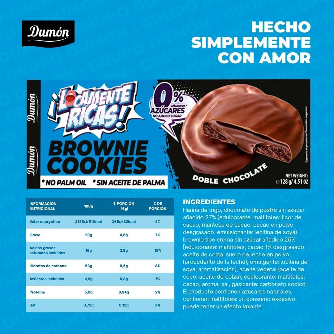 Galleta Brownie Doble Chocolate Sin Azucar x 128GR - Dumón GRUPO DUMON