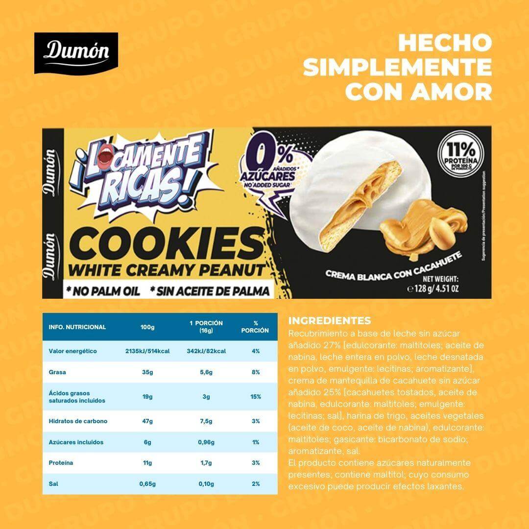 Galleta Proteica de Cacahuate y Crema Blanca - Dumón GRUPO DUMON