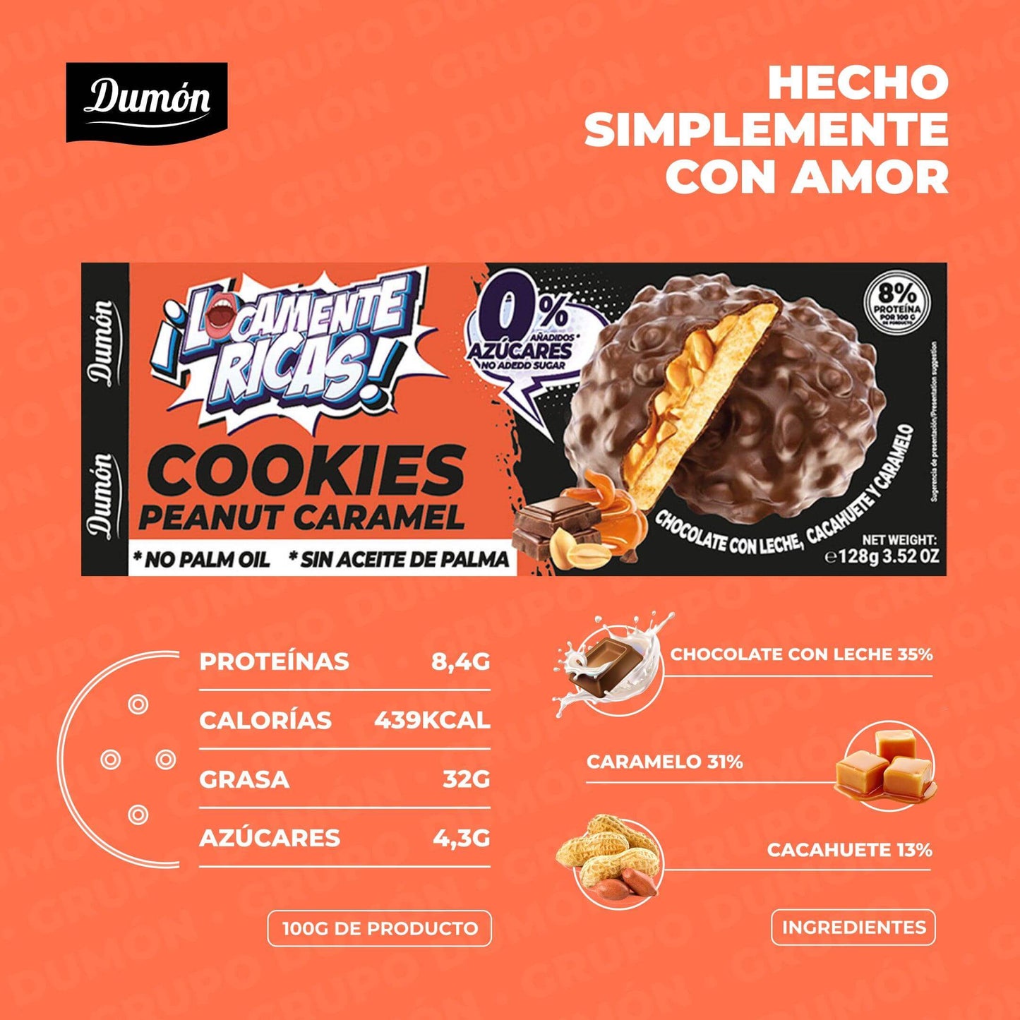 Galleta Proteica - Sin azúcar - Cacahuate GRUPO DUMON