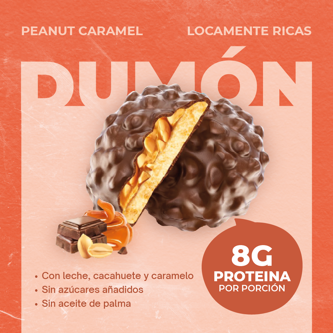 Piškoti z mlečno čokolado, arašidi in karamelo 128 GR - Dumón